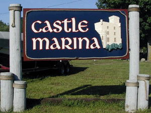 Castle Marina entry sign