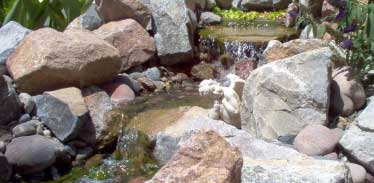Rocks & waterfall - water features installation