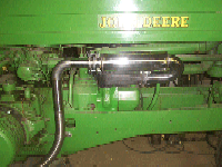Stainless Steel Exhaust Component on a John Deere